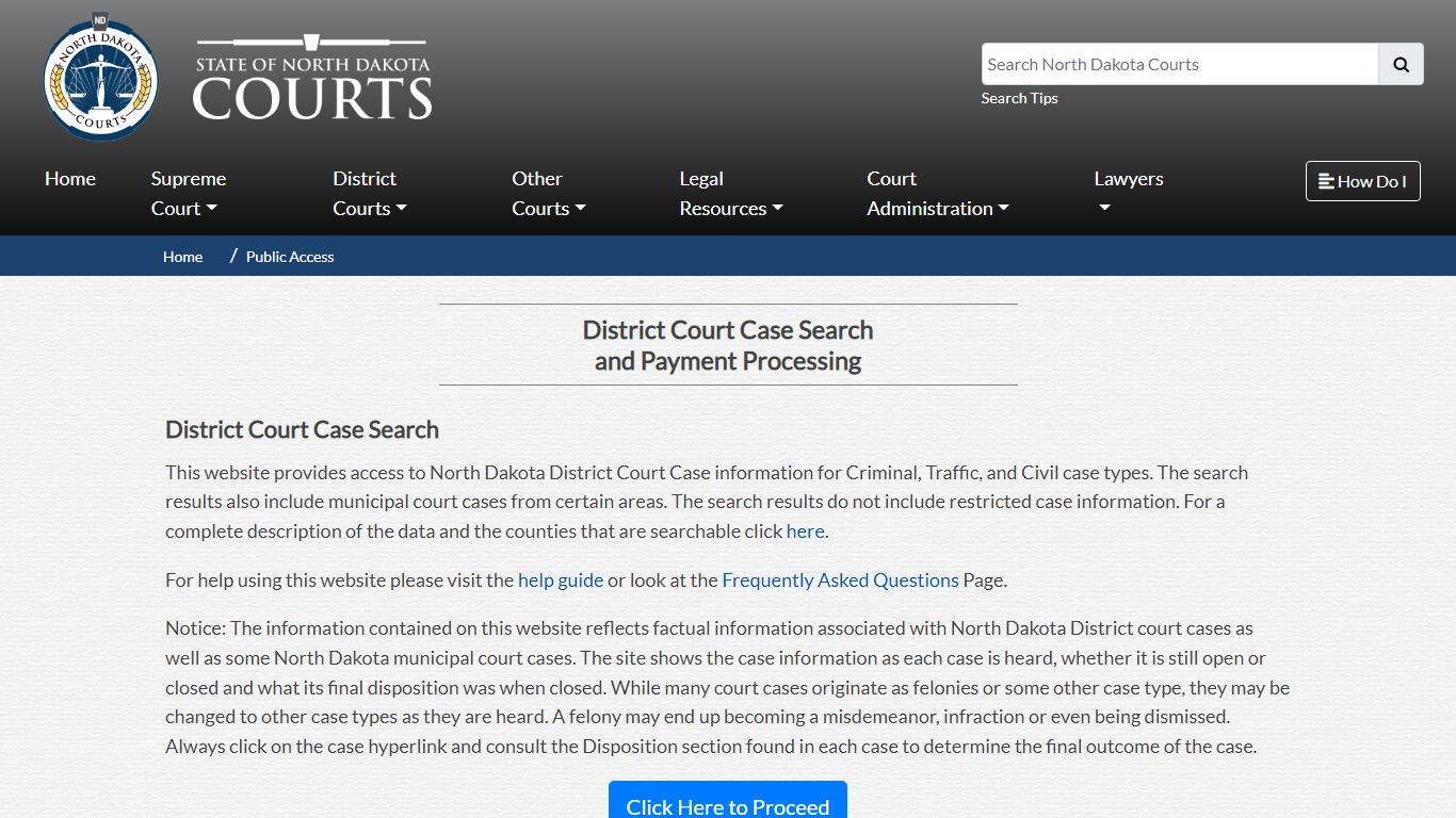 North Dakota Court System - District Court Case Search and ...