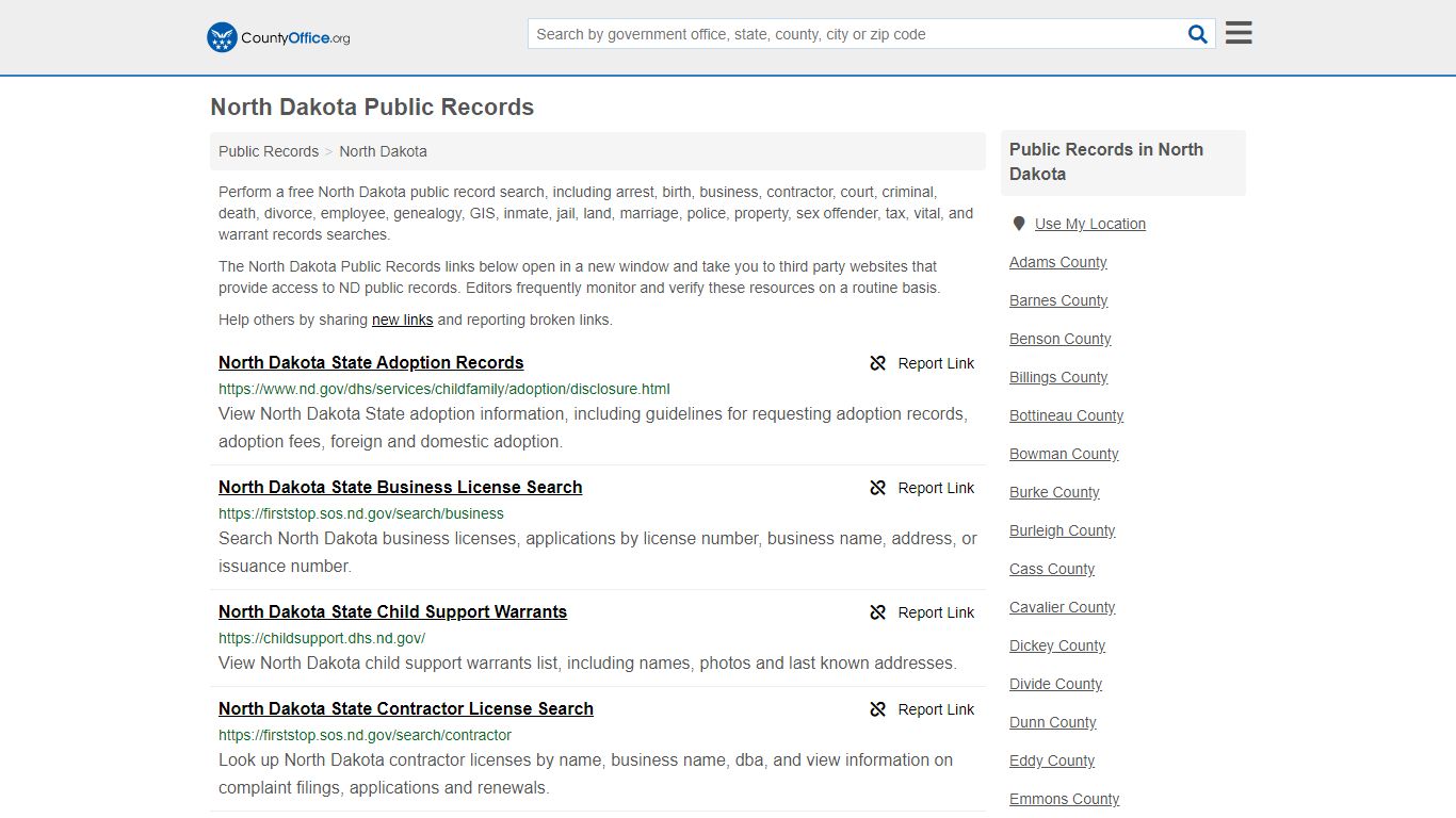 Public Records - North Dakota (Business, Criminal, GIS ...